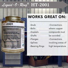 Liquid-O-Ring HT-2001 applied on a threaded bolt to prevent galling and ease future removal