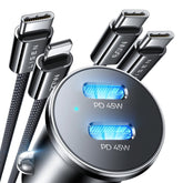 LISEN front view showing dual USB-C ports and compact profile for fast charging