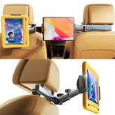LISEN front view mounted on headrest showing secure hold and stable entertainment