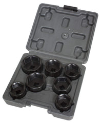 Lisle 13270 front view case showing seven low-profile sockets and organized layout for easy selection