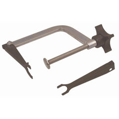 Lisle 23300 compressor front view showing durable frame and clear benefit: stable compression