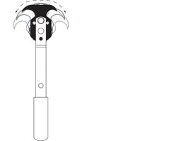 Lisle 56650 close-up of dual hooks highlighting versatility and secure gripping
