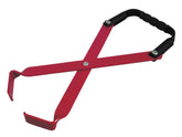 Lisle battery carrier front view showing steel frame and handle for safe lifting