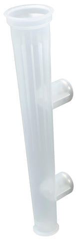 Lisle magnetic funnel holder front view shows secure funnel storage and tidy workspace