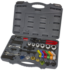 Lisle 39850 kit front view showing molded case and organized tools for quick-access