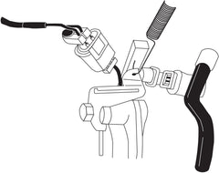 Lisle noid light with adapter probes demonstrating larger diameter fit