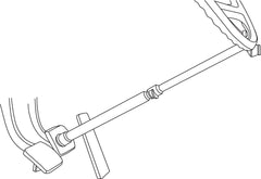 Lisle 21520 held against seat while depressing pedal showing hands-free stability benefit