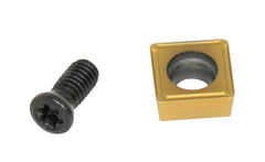 Lisle close-up of carbide insert highlighting four-sided blade and durable precision edge