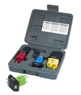 Lisle relay jumper kit front packaging showing four jumpers and blow-molded case, keeps tools organized