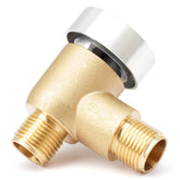 Lisnhlin brass valve front view showing solid construction and long life