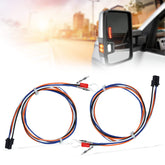 Lisnhlin front view of wiring harness pair showing plug ends and benefit of easy replacement