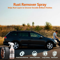 LISRUX spray action on rusted bolt demonstrating rapid corrosion breakdown benefit