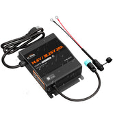 Litime front view of charger showing compact housing and ports for quick identification
