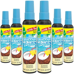 LITTLE TREES front packaging showing Caribbean Colada scent and benefits