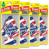 LITTLE TREES front packaging showing Fresh Shave and multi-pack benefit