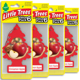 LITTLE TREES front packaging showing Cinnamon Apple scent and count, clear product benefit