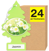 LITTLE TREES front packaging showing 24 jasmine fresheners for supply convenience