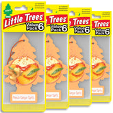 LITTLE TREES front packaging showing peach ginger spritz and count benefits