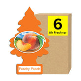 LITTLE TREES front packaging showing peach scent and six cards for easy freshness