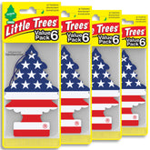LITTLE TREES front pack displaying Stars and Stripes design and long-lasting freshness