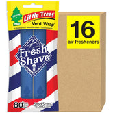 LITTLE TREES front packaging showing Fresh Shave vent wrap and quantity, clear shelf-ready design