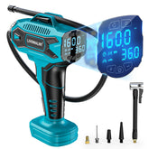 LIVOWALNY front view showing compact inflator and handheld portability benefit