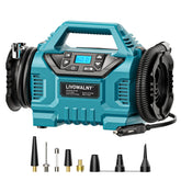 LIVOWALNY front view showing compact cordless inflator for fast inflation