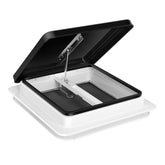 Livpow vent front view showing black lid and weather-tight seal benefit