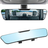 LivTee front view of full 12 inch mirror showing wider rear visibility benefit