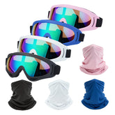 LJDJ front pack view showing four goggles and bandana, ready out of box