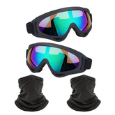 LJDJ goggles front view showing secure fit and clear protection
