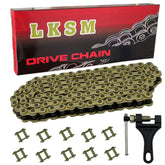 LKSM front view of 428H gold chain kit showing box and components, durable replacement