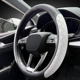 LKWLIKEI front view showing black white cover enhancing dashboard aesthetics
