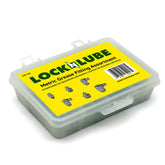 LockNLube front packaging showing kit contents and organized counts