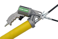 LockNLube T-pull side lock and air bleeder valve close view for faster loading and priming
