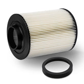 LOCOPOW front view of RZR 800 air filter showing fit and sealing benefit