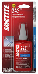 Loctite 243 front label showing product identity and benefits