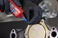Loctite 243 applied to bolt threads illustrating secure fastening