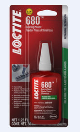 Loctite 680 front tube packaging showing label and volume, aids easy identification