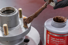 Loctite applied to spark plug threads for corrosion protection and conductivity