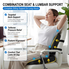 Lofty Aim contoured lumbar pillow detail highlighting ergonomic fit