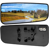 LOIYLLEN front view of passenger lower tow mirror glass showing clear reflection and fit