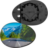 LOIYLLEN passenger mirror front view showing clean reflective surface and fit benefits