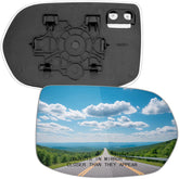 LOIYLLEN right passenger mirror front view showing clear reflective surface and fit