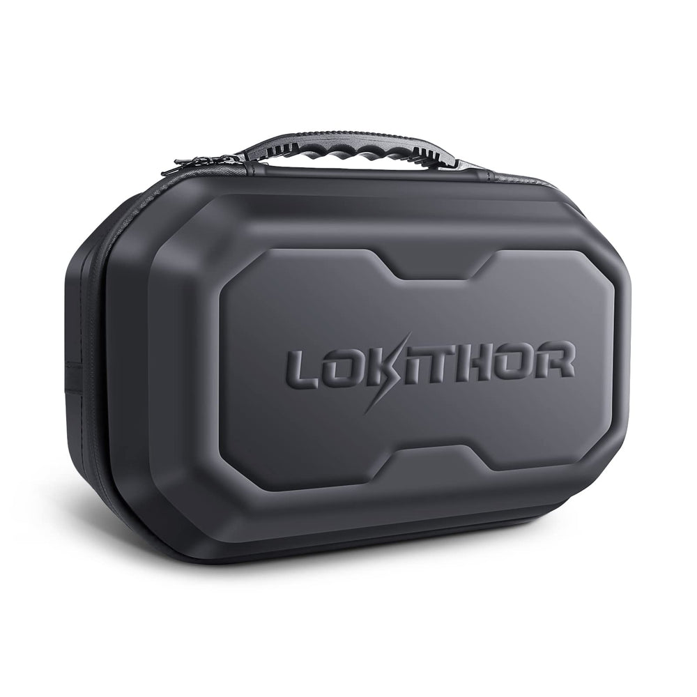 LOKITHOR case001 front view shows sturdy shell and secure closure benefit storage