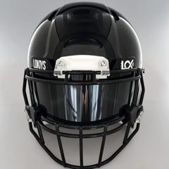 LOKIYS visor mounted on adult helmet side profile showing streamlined protection
