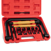 Loksun front view of compressor kit showing compact C-clamp and components for organized repairs