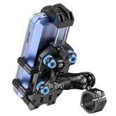 LOKTENWO front view mounted on handlebar showing secure fit and stability