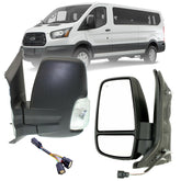 LONGLING left side mirror front view showing vehicle-fit and clean finish benefit