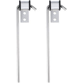 Lonsda front view of two hanger rods showing fit and durability
